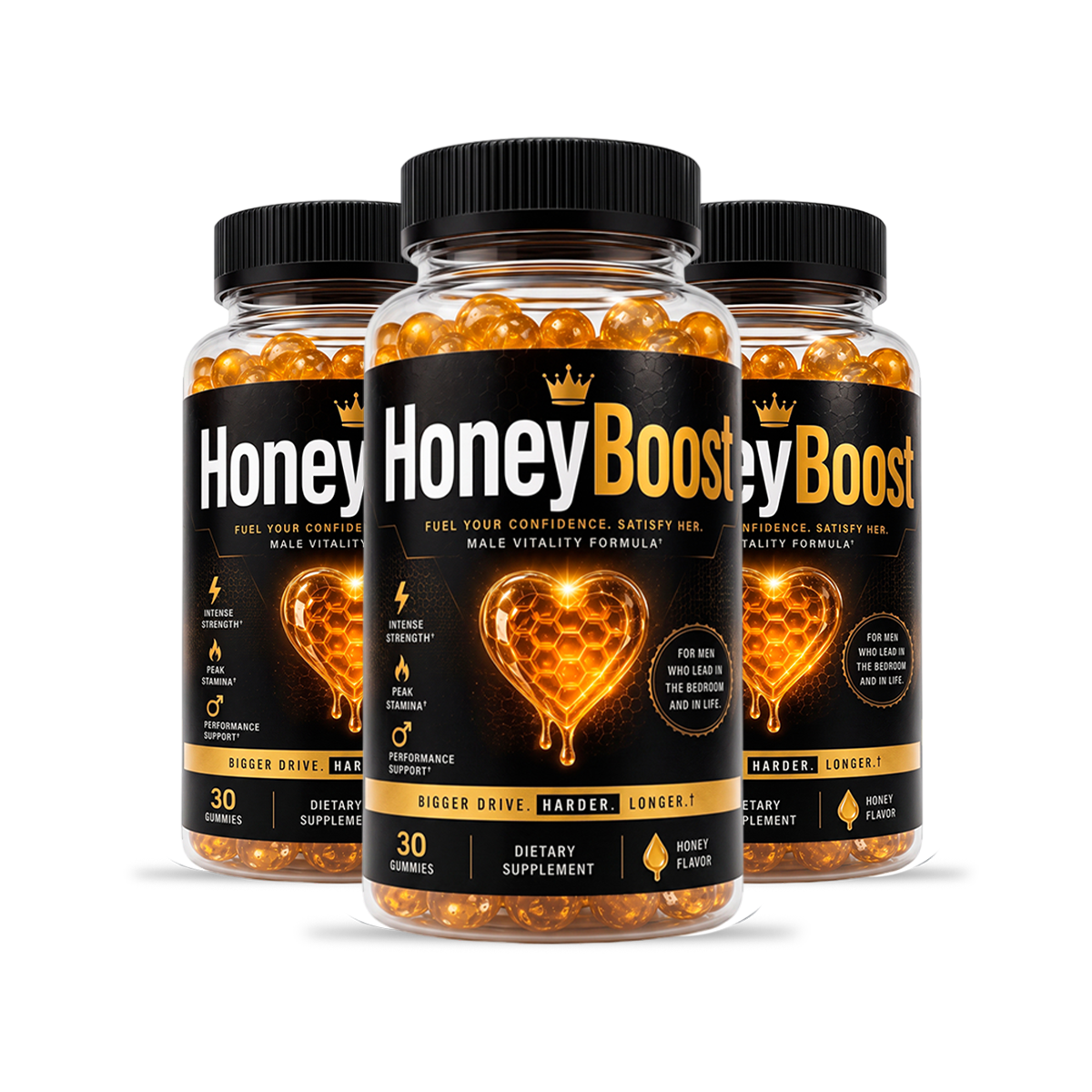 HoneyBoost 3-bottle bundle — male vitality honey gummies